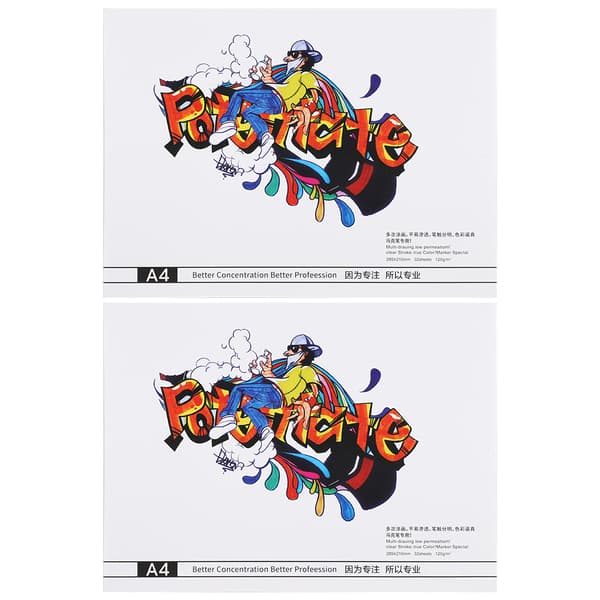 2 st Marker Pad Specialbok A4 Plastbunden Handmålat Papper Målarverktyg