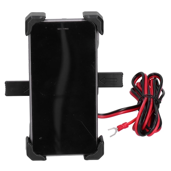 Telefonladdare Hållare QC3.0 USB+Trådlös Snabbladdning DC1224V Universal för Motorcykel