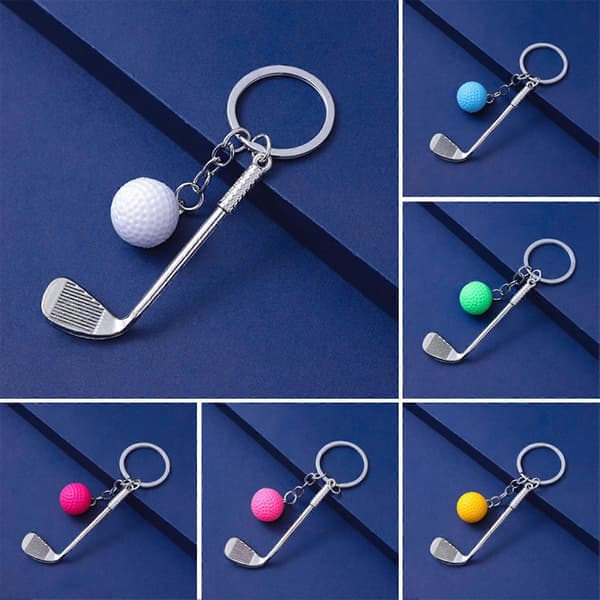 Urheiluteemainen avaimenperä golfaajille ja urheilijoille White