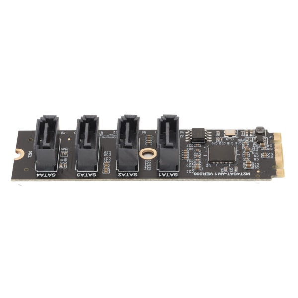 M.2 NVME - SATA -sovitinkorttiasema Ilmainen Plug and Play M2 KEYM NVME PCIE - 4-porttinen SATA3.0 -laajennuskortti