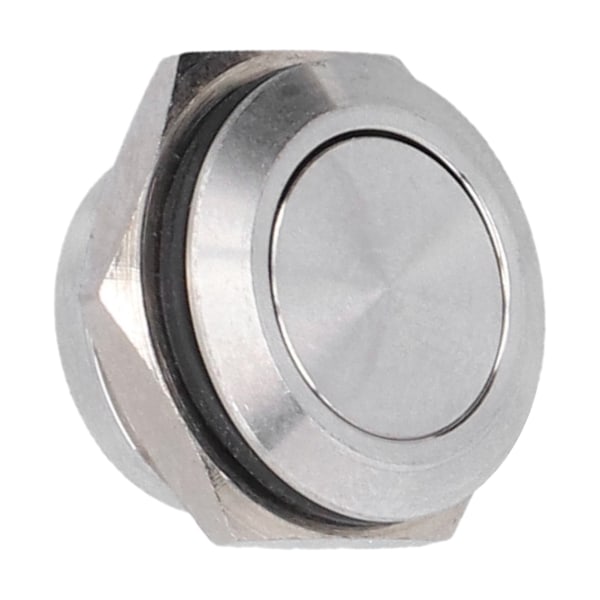 5 st Flat Top Button Switch Rostfritt stål Vattentät skruvterminal Power 0‑220V16mm