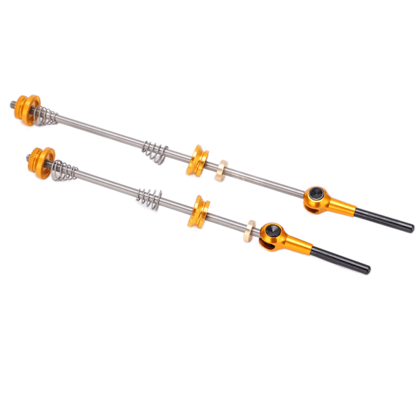 2 st Trainer Skewer Spara ansträngning Lättvikt Hög styrka Anti-skid Snabbkoppling Lås Skewers för Road Folding CarGold