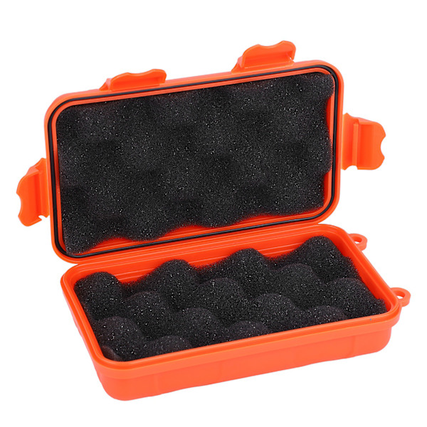 EDC Outdoor Survival Vattentät utrustning Förseglad låda Dammtät Trycksäker (orange stor)