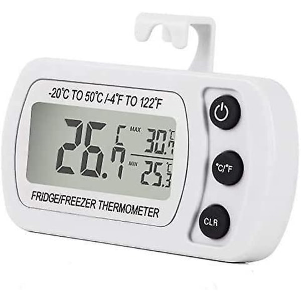 Vattentät kylskåpstermometer med lättläst LCD-display
