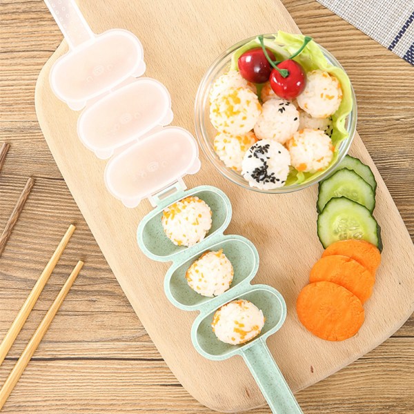 Form Sushi Balls Maker Mould med set Köksmatlagningsverktyg för baby(beige)