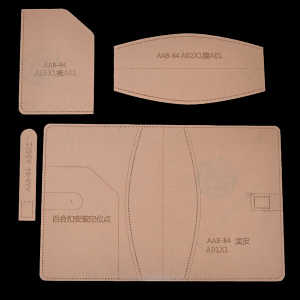 Läder mall Set Transparent akryl DIY handgjorda anteckningsbok cover Craft Tool