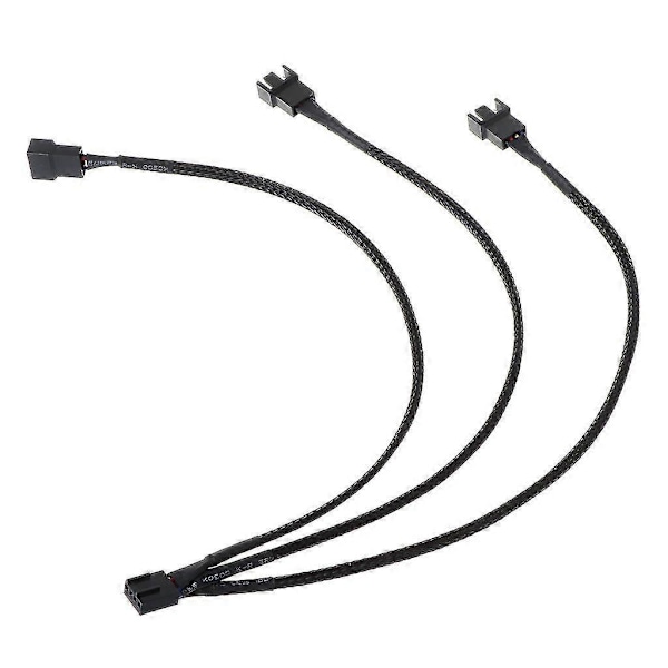 1 till 3 Fläktkabel 4pin till 3 X 4pin/3pin PWM Förlängningskabel 4pin Y Splitter 30cm