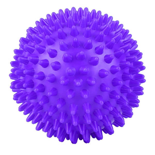 Kestävä muovinen hierontarullavartalo Spiky Balls Fitness Finger Relax Tool Purppura 7,5 cm