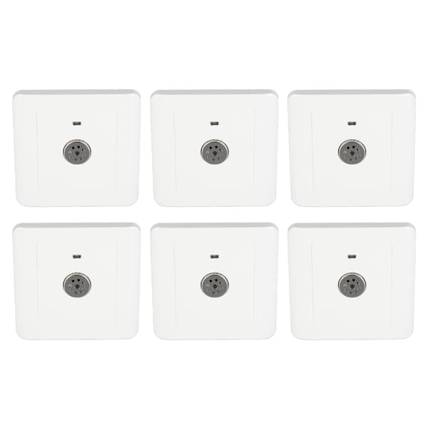 8 stk. skjult lydkontrollbryter lyskontrollpanel for hjemmekontor 250V 10A