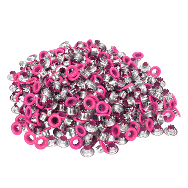 500 stk trykknapper i jernmateriale, flate, glatte, lyse overflater, lette, fargerike syknapper YK4/5C28 (rosa rød)