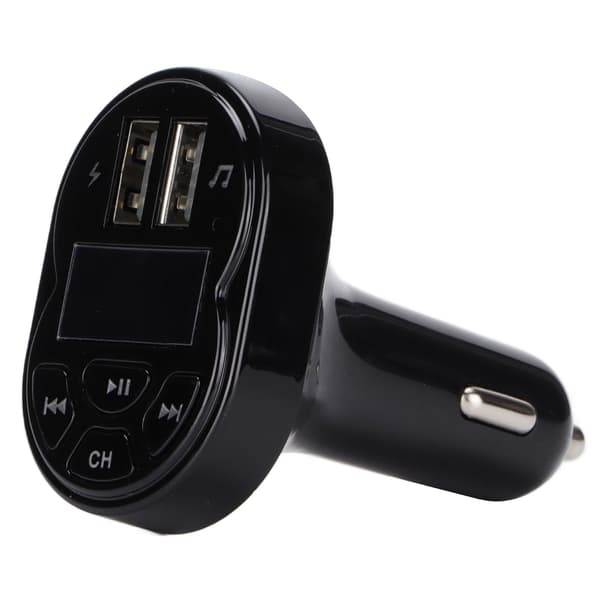 Bil Bluetooth-sändare ABS Trådlös Bluetooth FM-radioadapter med 2 USB-portar DC 12V-24V