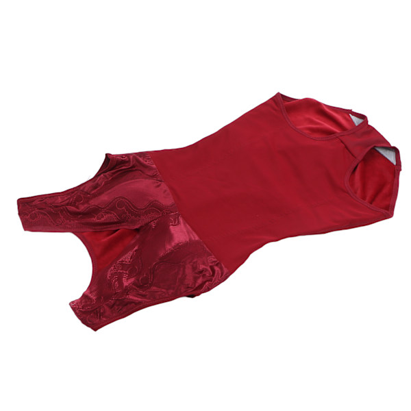 Naisten Paksu Pehmeä Ihoystävällinen Hengittävä Lämpimästi Pitää Vatsaa Vyötäröä Kiristävä Vartalonmuovaus (Jujube Red)XXL
