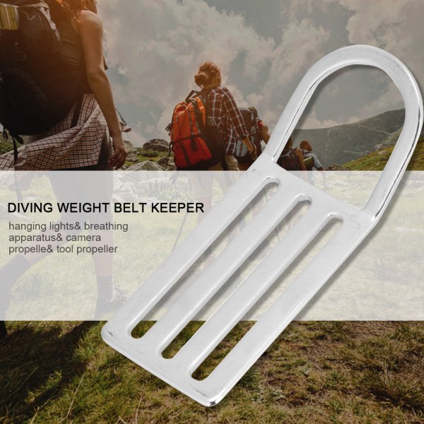 Dykning D Ring Rustfrit Stål Vægt Bælteholder Slider Stopper Holder