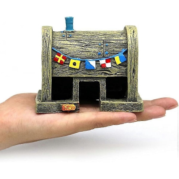 Dekorasjon for Akvarium Resin Ikke-Giftig Akvarium Ornament, Akvarium Dekorasjon Hjem Små Fisk