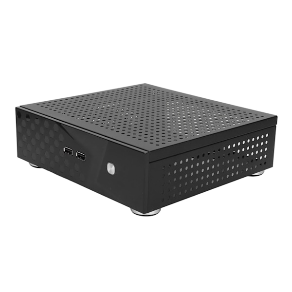 Pöytätietokoneen case Hyvä lämmönpoisto Hieno kompakti musta mini HTPC- case kotivideotietokoneelle