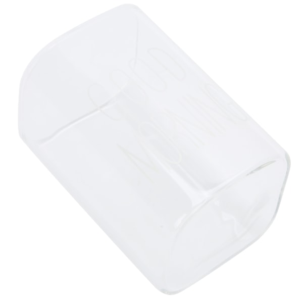 Transparent mjölkglas Innovativ kaffemugg Te Drick Glas Drinkware för Hem Butik Vit Etikett 240ml
