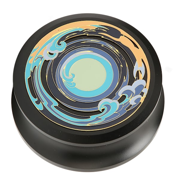 LP Vinyl Platespillere Disc Stabilizer Profesjonell rekordvektklemme med silikonbunnpute for vibrasjonsdemping Svart
