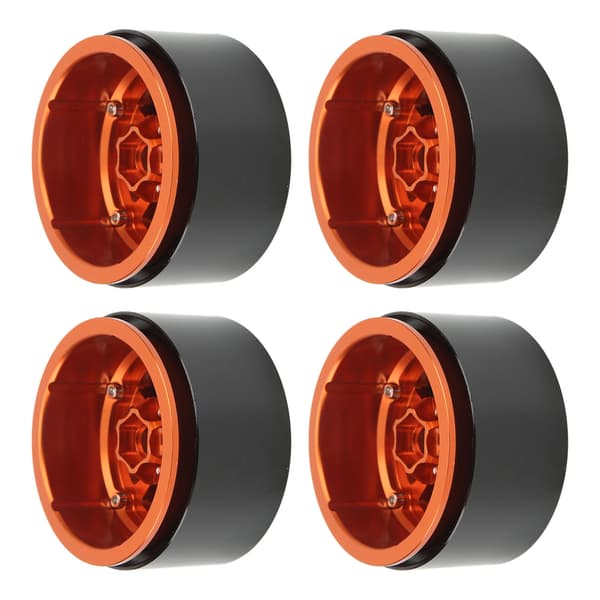 4 STK 2.2in Aluminiumlegering Fælg Universal Erstatningsnav til 1/10 RC Simulations Crawler Orange