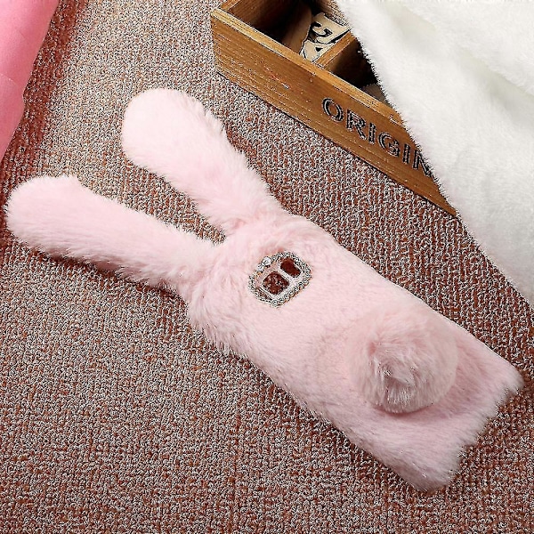 Bunny Design Rhinestone Furry TPU Telefondeksel for Samsung Galaxy S8 Zekai Hvit Stil A Samsung Galaxy S8