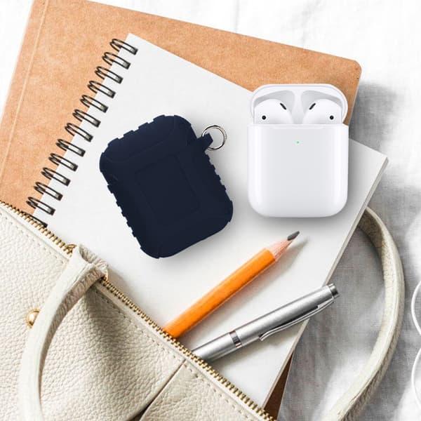 Enkelt Bluetooth-hörlursfodral i affärsstil för AirPods (blå)
