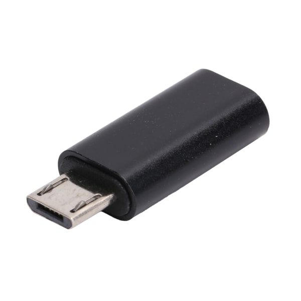 TypeC Adapter Converter Hona till Micro Male Mobiltelefon Datalinje USB laddning (svart)
