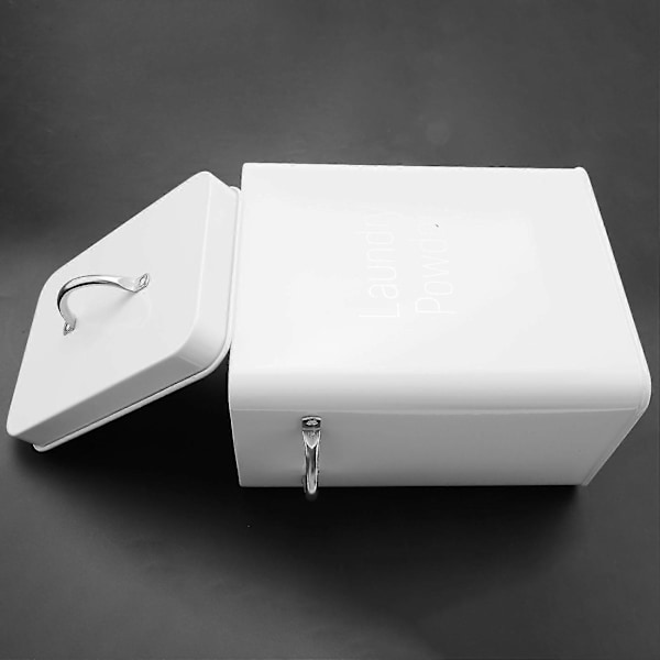5L Smukke Pulver Vaskepulver Bokse Opbevaring med Ske Hvid-B14
