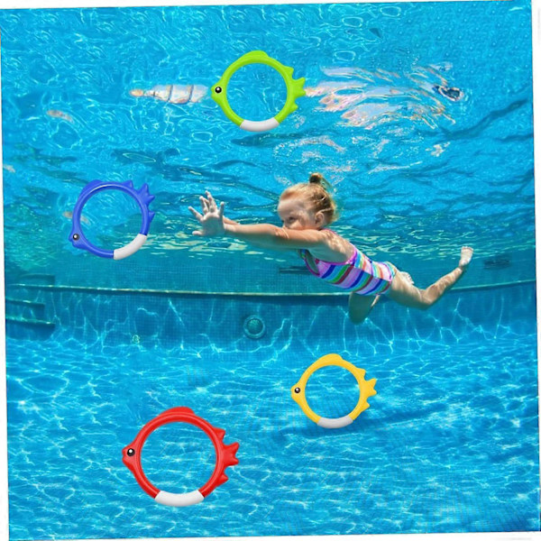 Dykleksaker fyra färger liten fiskring