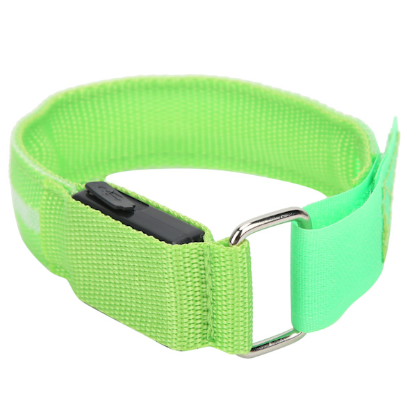 Grön lysande armband justerbar remsa LED handledsband USB-laddning för nattlöpning cykling