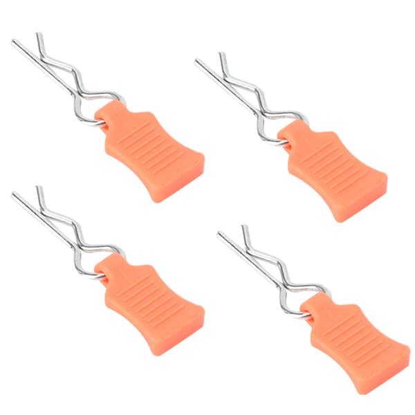 Karrosseri Klips Stift Fastgørelsesbeslag Sæt Tilbehørsdel til 1/8 1/10 1/12 RC Bil (Orange)