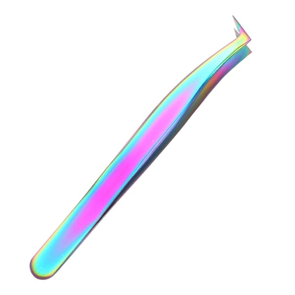 Vipper Extensions Pincet Rustfrit Stål Høj Præcision L Vinklede Spidser Farverig Volume Vippe Pincet