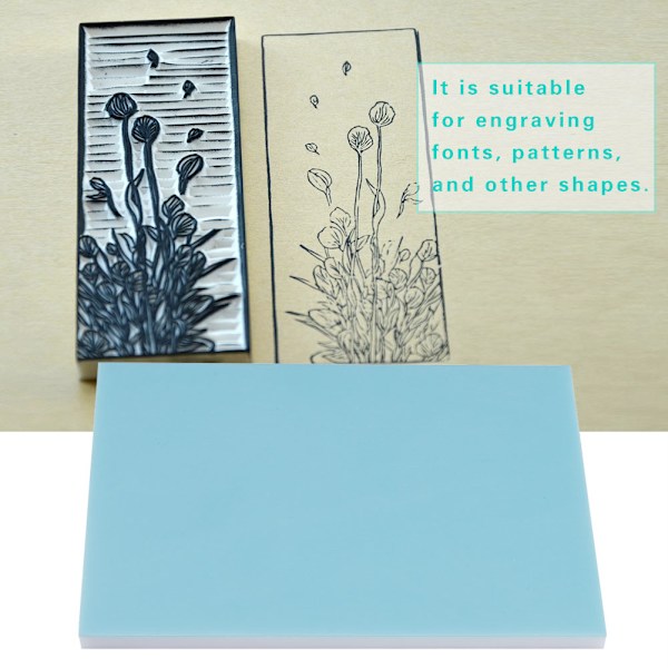 Farget sandwichgummistempelutskjæringsblokk for DIY-stempel (myntegrønn)