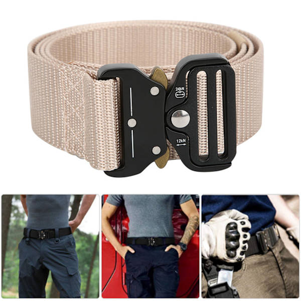 Nylon utomhus multifunktionsräddning rappellering nedförsbacke Militär midjebälte Heavy Duty (khaki)