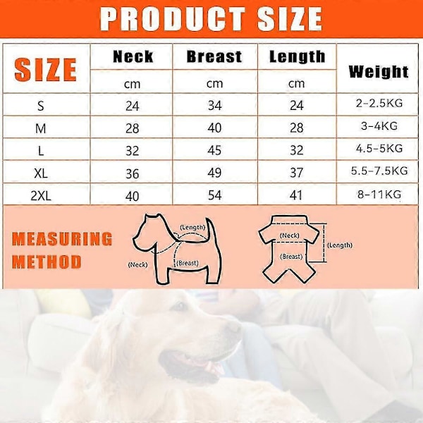 Hundedækken med indbygget line, Vinterjakke til hunde, Justerbare varme jakker til hunde, Bomuldsforet, Lynlås og refleksdesign bagpå - CHSZ S