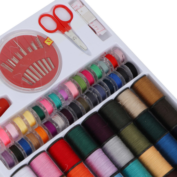 64PCS Färgglad Handmaskin Sytråd Sats Kläder Snöre Spole Box FR-197