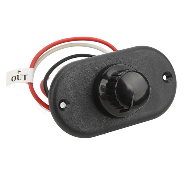 RV LED-dæmperkontakt DC12V/24V 40W planforsænket trinløs 15%100% strømstyring til yachtbil lastbil (sort låg)