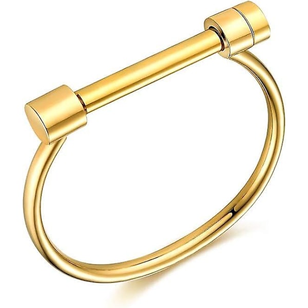 Mansjettarmbånd Bangle Bar Skrue Sjakkel Nyhet Høyglanspolert Rustfritt Stål Smykker For Menn Kvinner Unisex Jenter Gutt