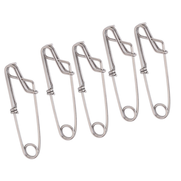 5 stk./sæt Longline Snap Clip Korrosionsbestandig Float Line Tun Clip til Havfiskeri 2,6x100mm