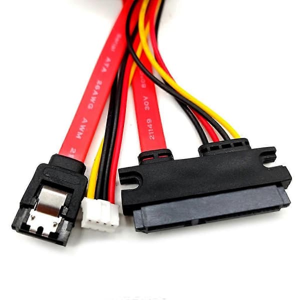 15 + 7 Pin (22pin) Sata Data Strømkabler 42cm Hann Til Hunn