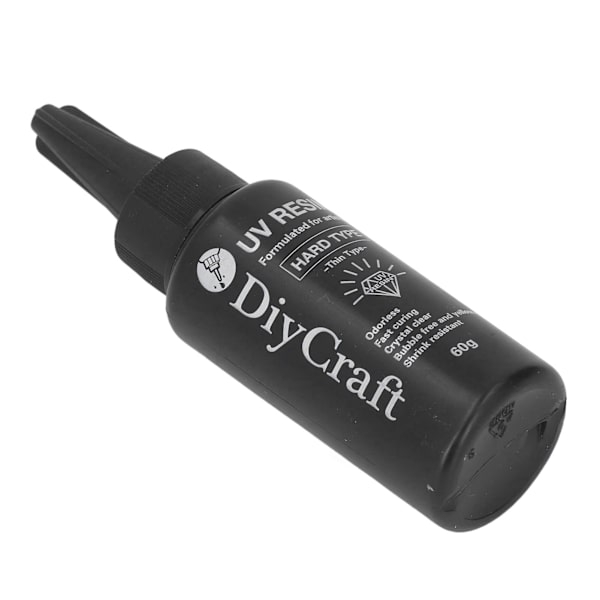UV-lim med hög transparens, luktfri, gulnar inte, snabb härdningstid, DIY UV-hartslim, klar gel, 60g