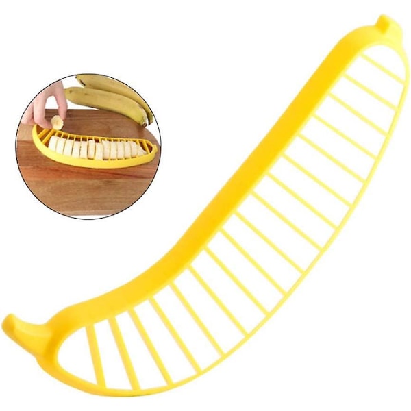 1-pack Bananskivare i Plast, Multifunktionell Kreativ Fruktskivare, Perfekt för Att Göra Fruktsallader, Dessertdekorationer och Torkade Bananskivor