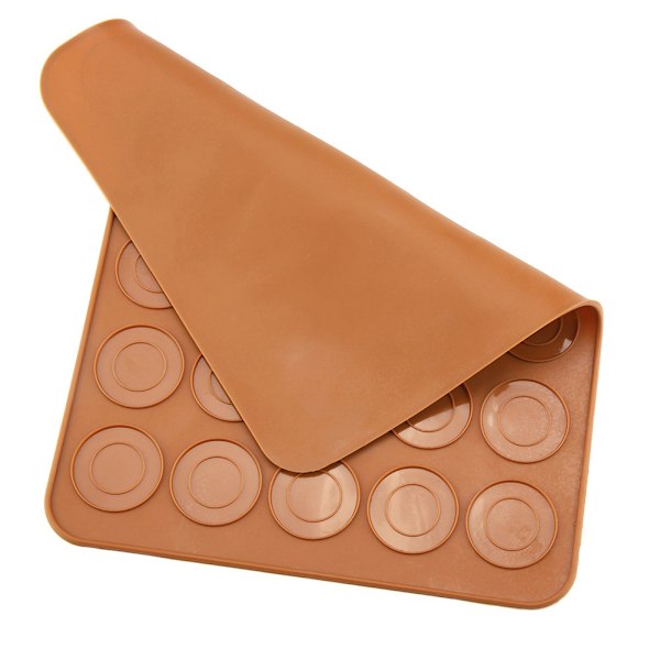 1 stk 30 huller rund form macarons måtte silikone macaron ark pad kage bageværktøj