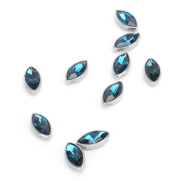 Hesteøje Rhinestones Skinnende Fashion Nail Art Rhinestones til DIY Håndværk Dekoration TøjPåfugleblå