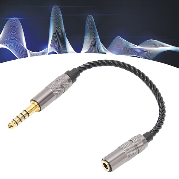 Kuulokeadapterikaapeli kullattu 4,4 mm balansoitu uros - 3,5 mm stereonainen adapterijohto