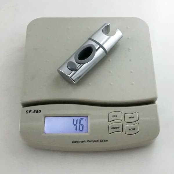 Brusehovedholder til standard Ellipse brusestang 32 x 17 mm - forkromet ABS