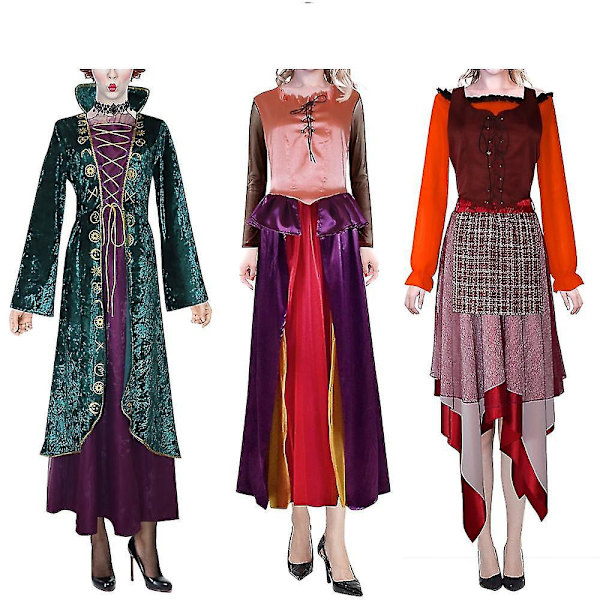 Medeltida Cosplay Halloween-kostym för vuxna - Hocus Pocus