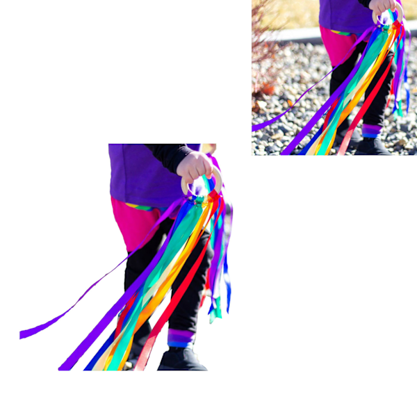 Handband Kite Träring Ljusa Färger Pedagogisk Sensorisk Leksak Band Streamer Kite för Lekrum Dans Typ 1 (Ingen Klocka)
