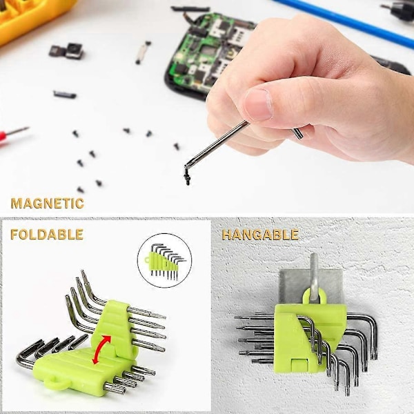 Offset Torx -avaimet, 8-osainen Torx-kuusiokoloavainsarja, Tähtiruuvimeisseli T5 T6 T7 T8 T9 T10 T15 T20, Avainsarjat Käsityökalut Torx-kuusiokoloavaimet