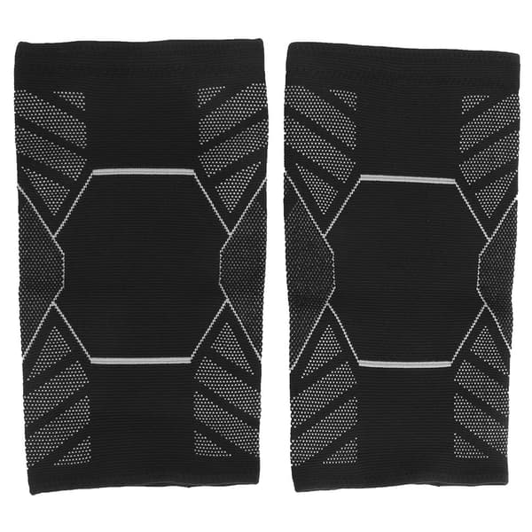 1 par sportknäskydd slitstarkt andningsbart nylon utomhus knästöd (Silver L)