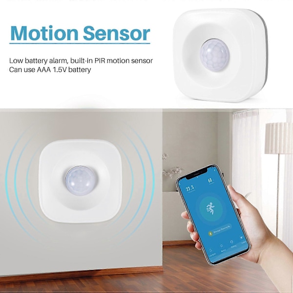 Smart ZigBee PIR Rörelsesensor Stöd Tuya Smart Life APP IFTTT