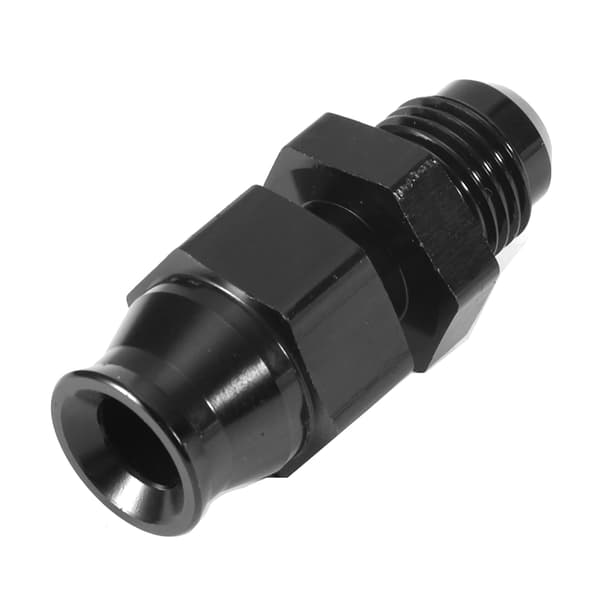 5/16in rør til udvendigt gevind-6 AN adapterstik med messingferrule sort